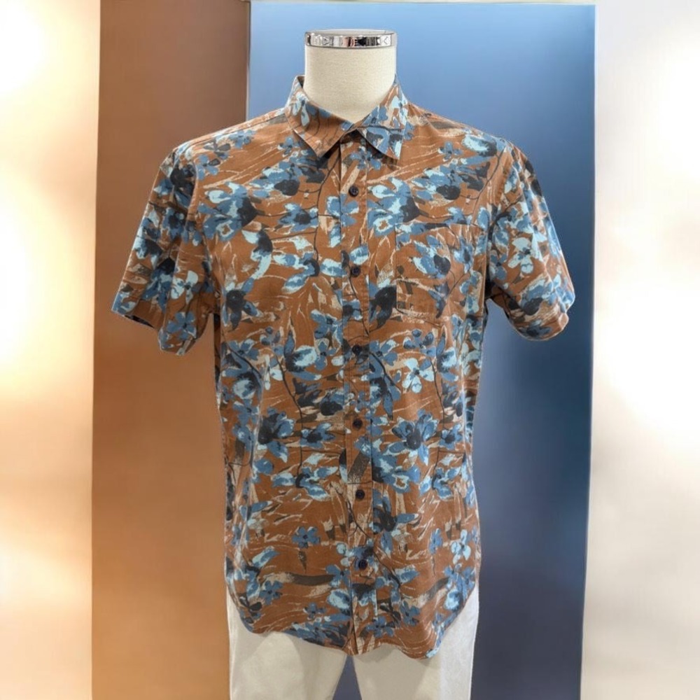 14th And Union Floral Button Up‎ Shirt Retro Tropical Resort Summer Coastal SZ M